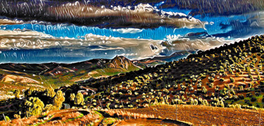 Digitale Kunst mit dem Titel "Paisaje color" von Francisco Lopez Bermudez, Original-Kunstwerk, Digitale Malerei