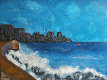 Painting titled "le-malecon.jpg" by M.Tulù, Original Artwork, Acrylic