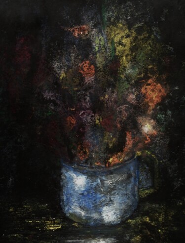 Peinture intitulée "la vieille tasse" par Francisco Mendes, Œuvre d'art originale, Huile