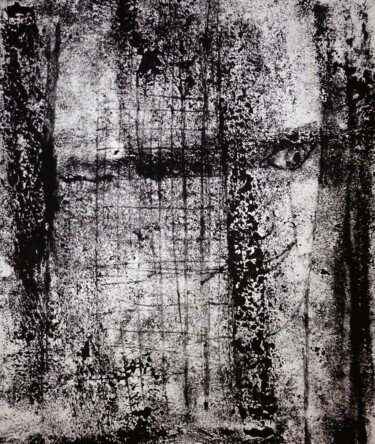 Peinture intitulée "derrière le rideau" par Francisco Mendes, Œuvre d'art originale, Huile
