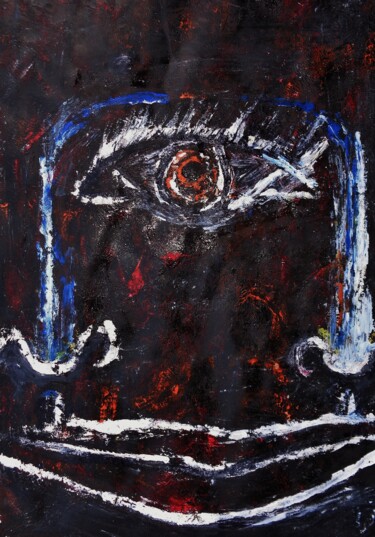 Peinture intitulée "un œil pour deux" par Francisco Mendes, Œuvre d'art originale, Huile
