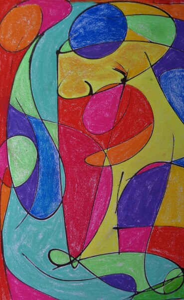Painting titled "a chaque jour suffi…" by Francisco Mendes, Original Artwork, Pastel