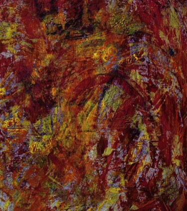 Pintura intitulada "quadrado vermelho" por Francisco Mendes, Obras de arte originais, Óleo