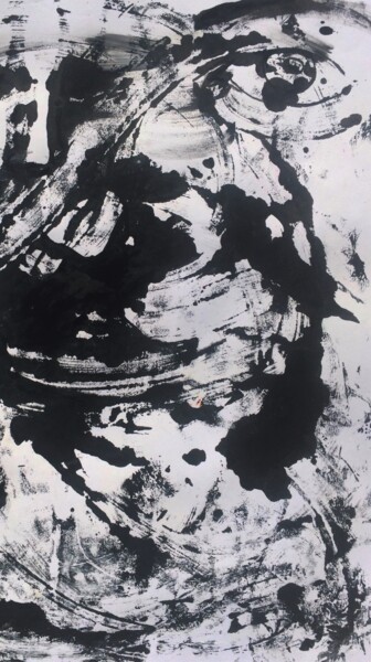 Peinture intitulée "accident de parcour…" par Francisco Mendes, Œuvre d'art originale, Encre