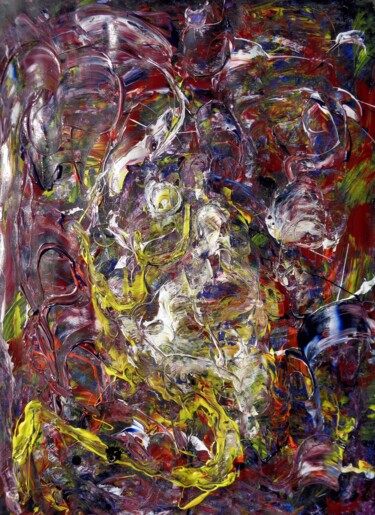 Painting titled "delirium" by Francisco Mendes, Original Artwork, Acrylic