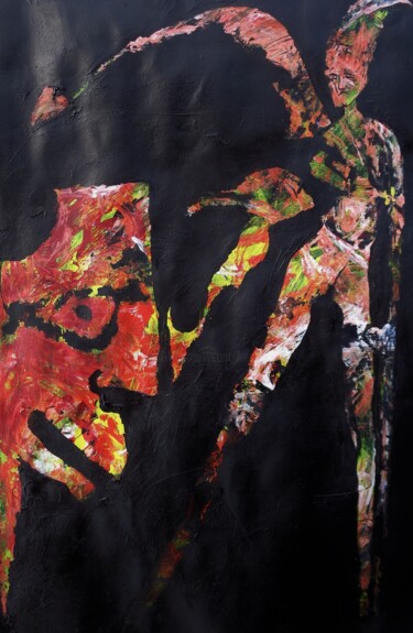 Pittura intitolato "Giacometti" da Francisco Mendes, Opera d'arte originale, Acrilico