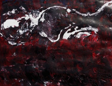 Peinture intitulée "rouge" par Francisco Mendes, Œuvre d'art originale, Acrylique