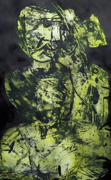 Картина под названием "poupée vaudou" - Francisco Mendes, Подлинное произведение искусства, Акрил