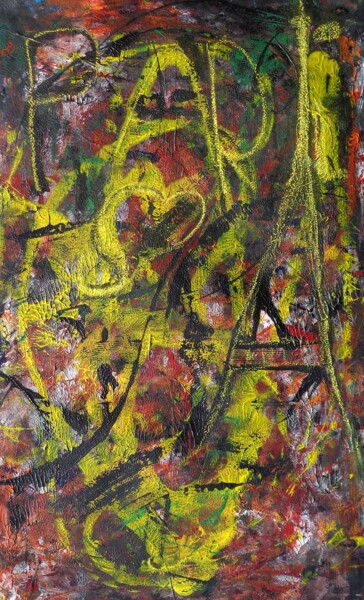 Painting titled "paris graffiti" by Francisco Mendes, Original Artwork, Acrylic