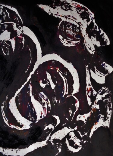 Painting titled "de la haine  a en p…" by Francisco Mendes, Original Artwork, Acrylic