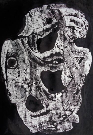 Peinture intitulée "j'ai la tete qui éc…" par Francisco Mendes, Œuvre d'art originale, Acrylique