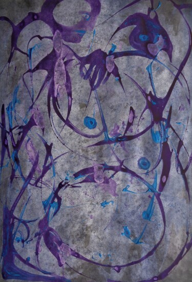 Schilderij getiteld "amour abstrait" door Francisco Mendes, Origineel Kunstwerk, Acryl