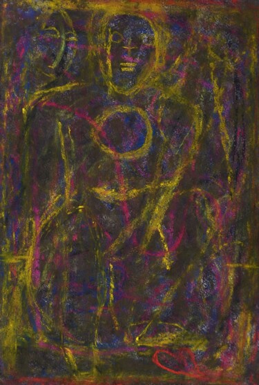 Peinture intitulée "il est ou le nombre…" par Francisco Mendes, Œuvre d'art originale, Pastel