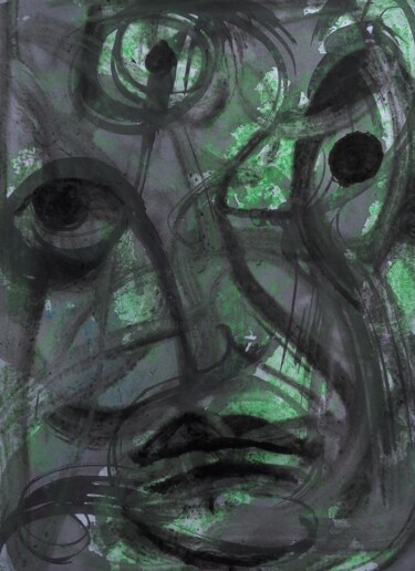 Картина под названием "si tu m'aime dis le…" - Francisco Mendes, Подлинное произведение искусства, Чернила