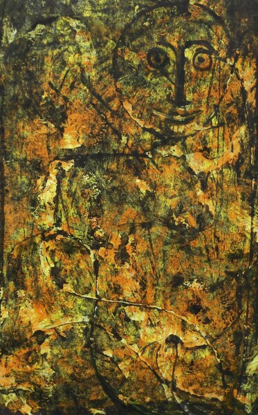 Painting titled "cor laranja" by Francisco Mendes, Original Artwork, Acrylic