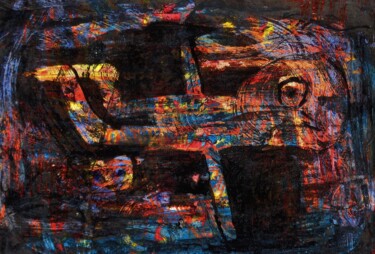 Schilderij getiteld "en chute libre" door Francisco Mendes, Origineel Kunstwerk, Acryl