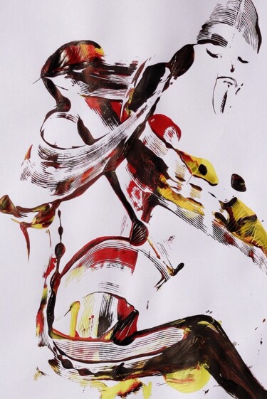 Peinture intitulée "le joueur de violon" par Francisco Mendes, Œuvre d'art originale, Acrylique