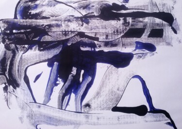 Peinture intitulée "les Âme bleus" par Francisco Mendes, Œuvre d'art originale, Acrylique