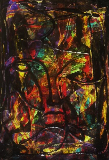 Pittura intitolato "Extraterrestre" da Francisco Mendes, Opera d'arte originale, Acrilico