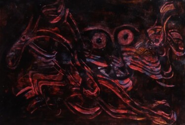 Peinture intitulée "vieillir mon ego n'…" par Francisco Mendes, Œuvre d'art originale, Acrylique