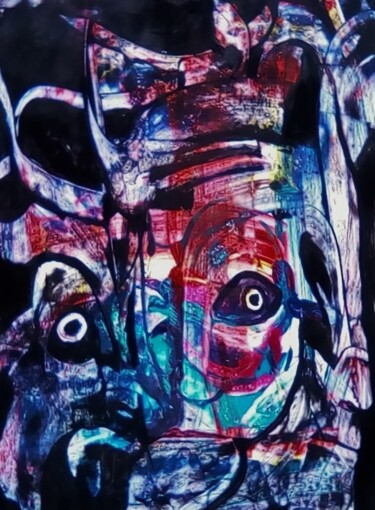 Painting titled "pourquoi crier pers…" by Francisco Mendes, Original Artwork, Acrylic