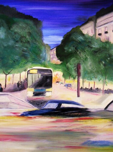 Painting titled "embouteillage" by Francisco Mendes, Original Artwork