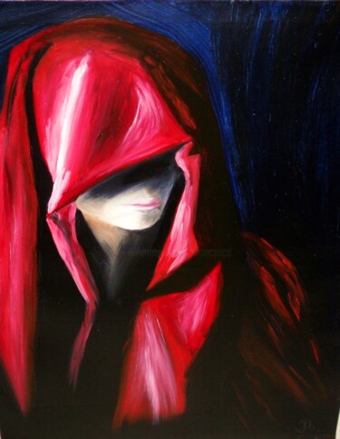 Peinture intitulée "la cape rouge" par Francisco Mendes, Œuvre d'art originale