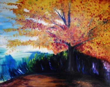 Peinture intitulée "couleur d'automne" par Francisco Mendes, Œuvre d'art originale
