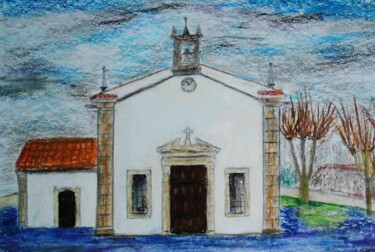 Painting titled "capela da n s  do c…" by Francisco Mendes, Original Artwork, Oil