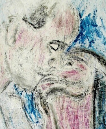 Pittura intitolato "un baiser sur tes l…" da Francisco Mendes, Opera d'arte originale, Olio