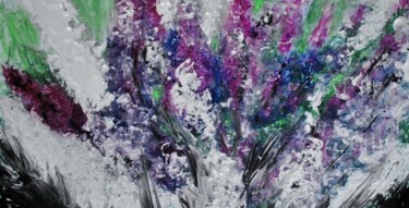 Schilderij getiteld "couleur lilas" door Francisco Mendes, Origineel Kunstwerk, Acryl
