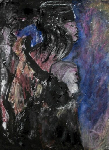 Peinture intitulée "tenu de soirée" par Francisco Mendes, Œuvre d'art originale, Encre