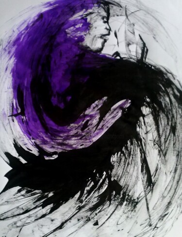 Peinture intitulée "tourbillon" par Francisco Mendes, Œuvre d'art originale, Encre