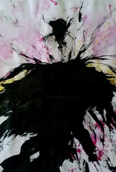 Peinture intitulée "libellule" par Francisco Mendes, Œuvre d'art originale, Encre