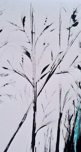Malerei mit dem Titel "bambou" von Francisco Mendes, Original-Kunstwerk, Tinte