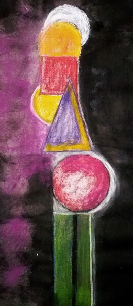 Картина под названием "nu  g" - Francisco Mendes, Подлинное произведение искусства, Пастель