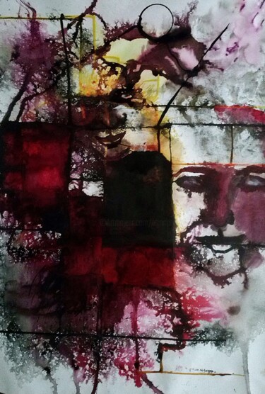 Painting titled "bella ciao" by Francisco Mendes, Original Artwork, Ink