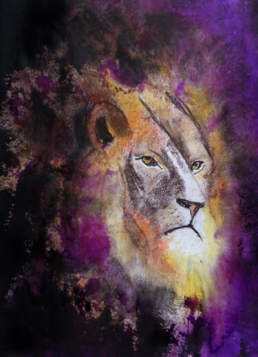 Schilderij getiteld "savane" door Francisco Mendes, Origineel Kunstwerk, Inkt