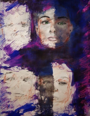 Peinture intitulée "j'ai la mémoire qui…" par Francisco Mendes, Œuvre d'art originale, Encre
