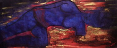 Peinture intitulée "nu de chine" par Francisco Mendes, Œuvre d'art originale, Huile