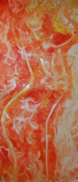 Painting titled "nu orange" by Francisco Mendes, Original Artwork, Oil