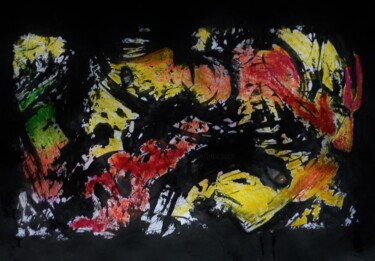 Painting titled "mouvement" by Francisco Mendes, Original Artwork, Ink