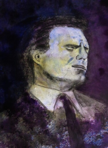 Painting titled "JULIO IGLESIAS" by Francisco Mendes, Original Artwork, Ink