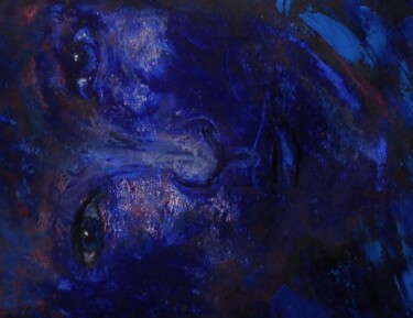 Peinture intitulée "bleu comme l'océan" par Francisco Mendes, Œuvre d'art originale, Huile