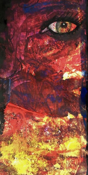 Painting titled "mangeur de soleil" by Francisco Mendes, Original Artwork, Acrylic