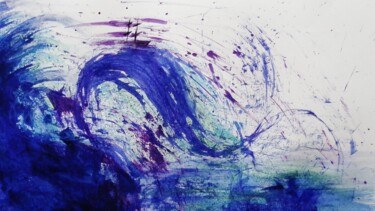 Pittura intitolato "água salgada" da Francisco Mendes, Opera d'arte originale, Inchiostro