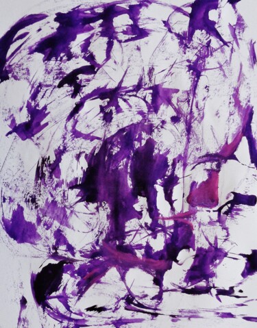 Картина под названием "violet" - Francisco Mendes, Подлинное произведение искусства, Чернила
