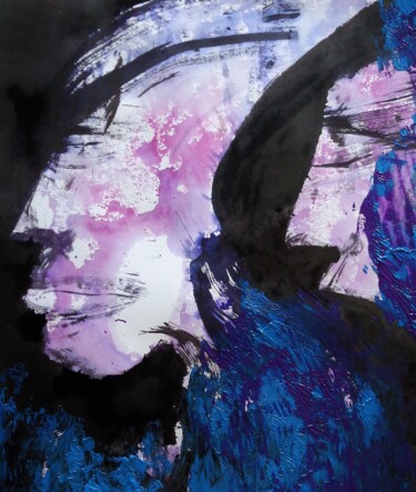 Картина под названием "la vague" - Francisco Mendes, Подлинное произведение искусства, Акрил