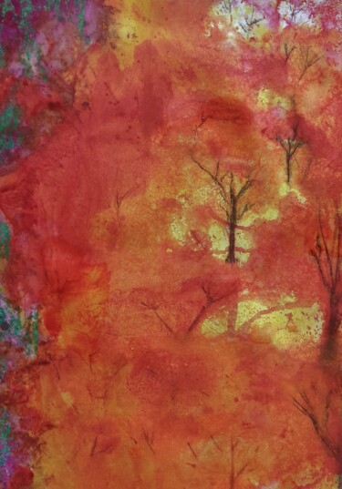 Peinture intitulée "couleur d'automne" par Francisco Mendes, Œuvre d'art originale, Encre