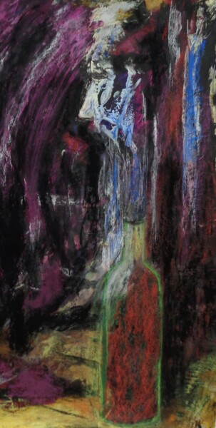 Pittura intitolato "le mauvais génie" da Francisco Mendes, Opera d'arte originale, Inchiostro
